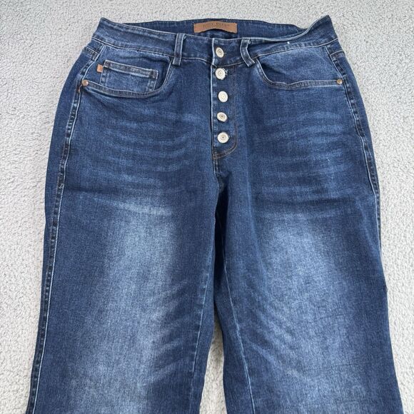 JUDY BLUE Jeans Womens Size 11/30 Parker Straight Fit High Rise Button Fly - Picture 2 of 11